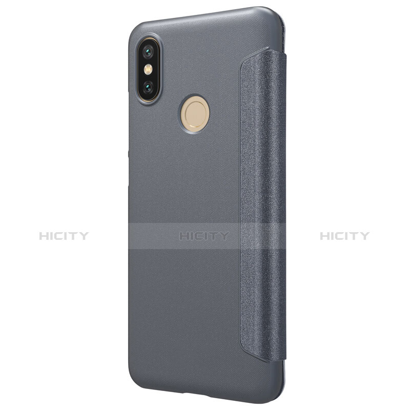 Funda de Cuero Cartera con Soporte L01 para Xiaomi Mi A2 Negro