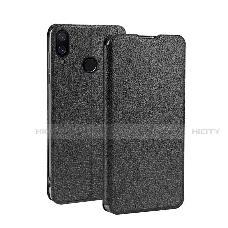 Funda de Cuero Cartera con Soporte L01 para Xiaomi Redmi 7 Negro