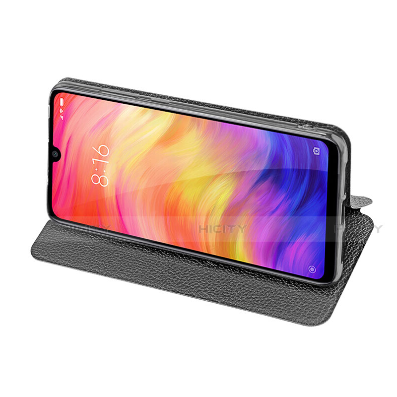 Funda de Cuero Cartera con Soporte L01 para Xiaomi Redmi 7 Negro