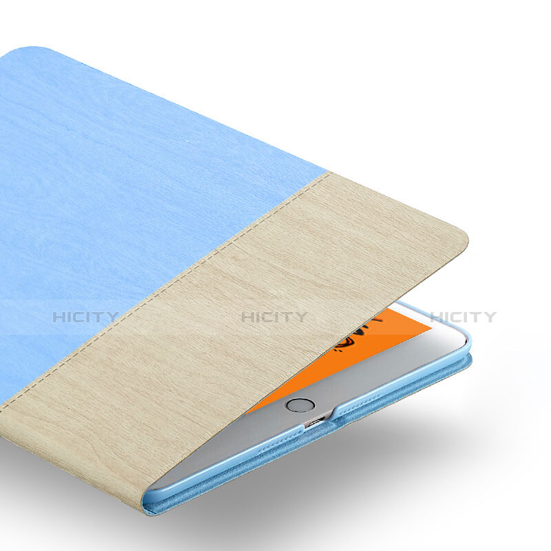 Funda de Cuero Cartera con Soporte L02 para Apple iPad Mini 5 (2019) Azul Cielo