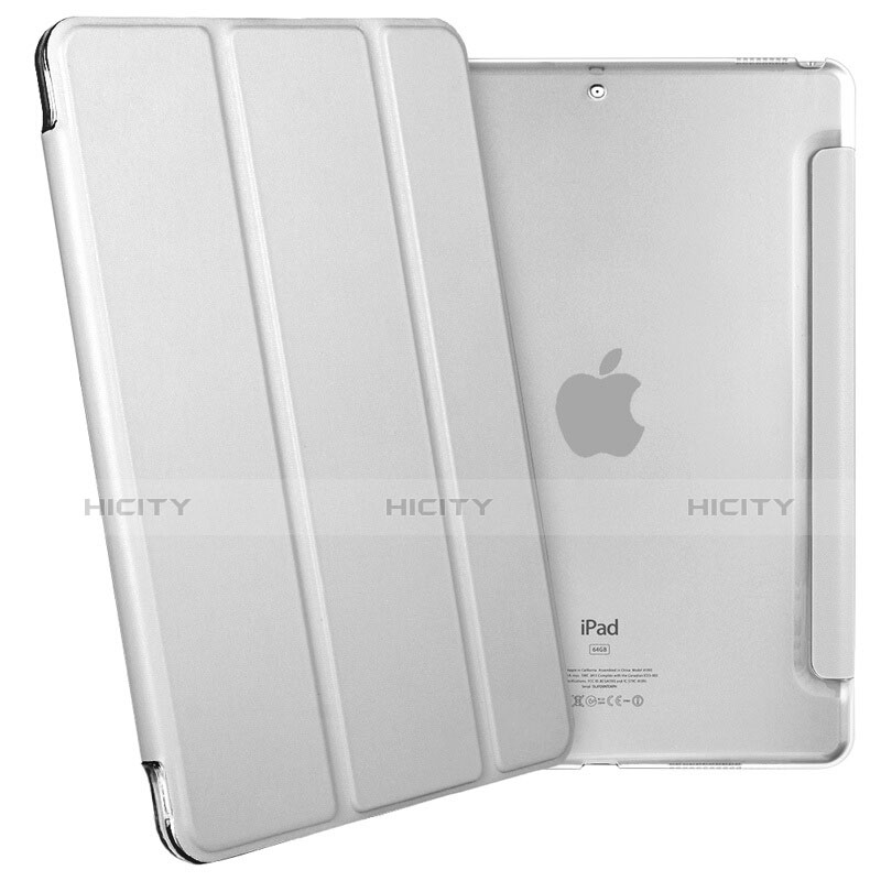 Funda de Cuero Cartera con Soporte L02 para Apple iPad Pro 10.5 Blanco