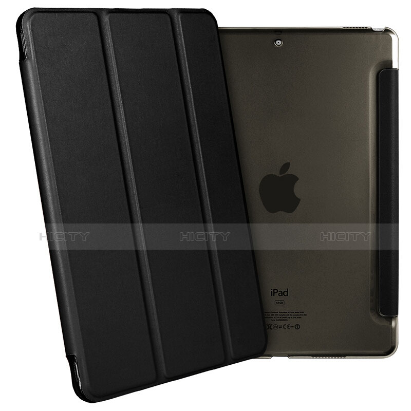 Funda de Cuero Cartera con Soporte L02 para Apple iPad Pro 10.5 Negro