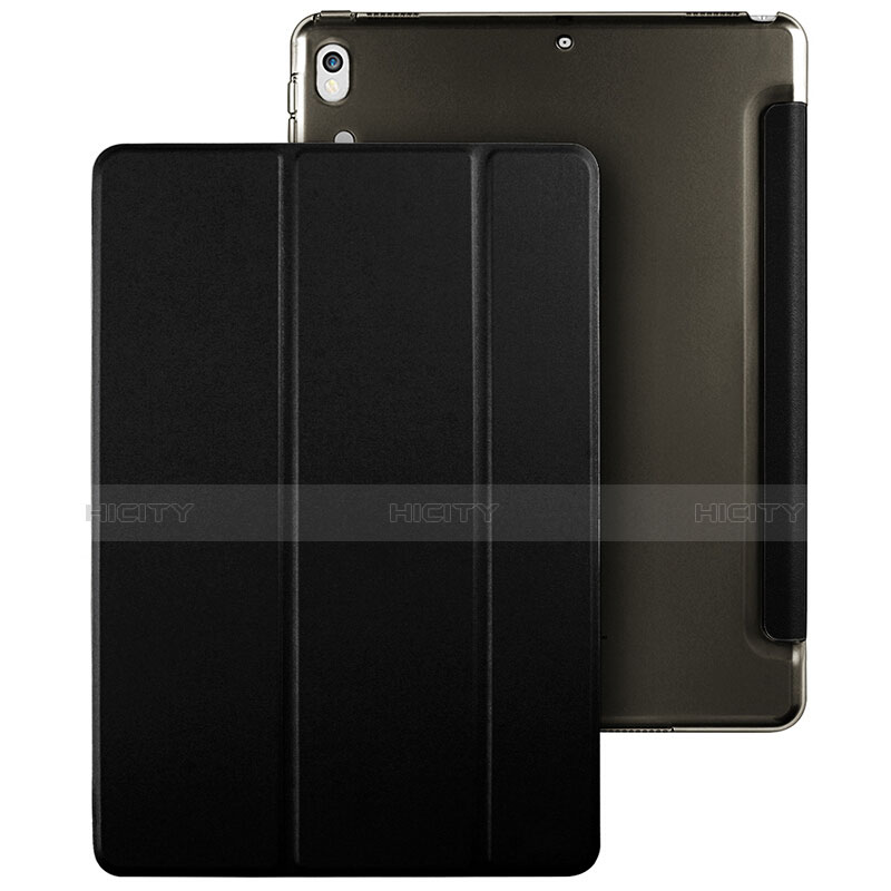 Funda de Cuero Cartera con Soporte L02 para Apple iPad Pro 10.5 Negro