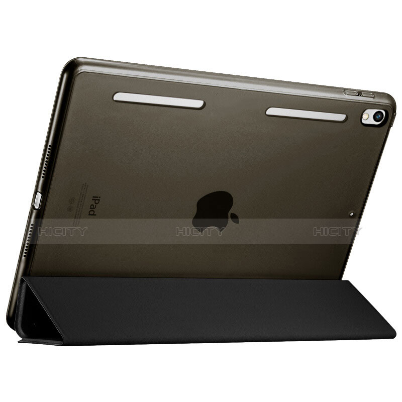 Funda de Cuero Cartera con Soporte L02 para Apple iPad Pro 10.5 Negro