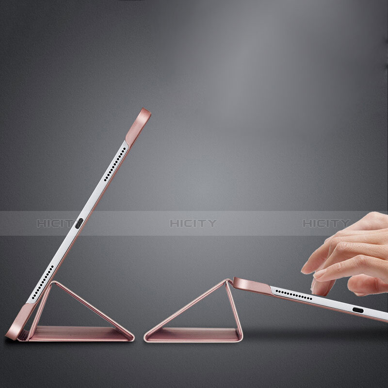 Funda de Cuero Cartera con Soporte L02 para Apple iPad Pro 11 (2018) Rosa