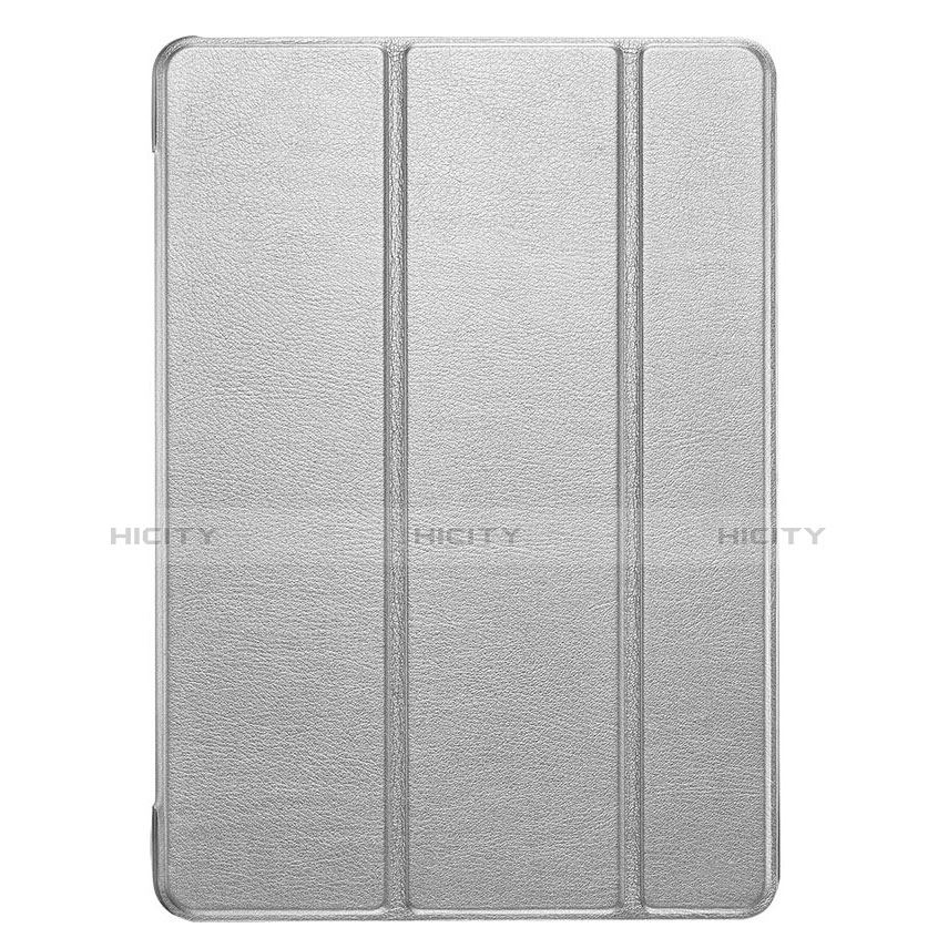 Funda de Cuero Cartera con Soporte L02 para Apple iPad Pro 12.9 Plata