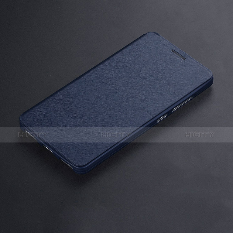 Funda de Cuero Cartera con Soporte L02 para Huawei Honor 7 Azul