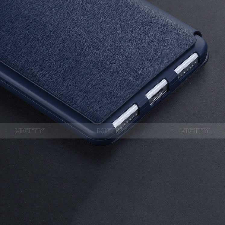 Funda de Cuero Cartera con Soporte L02 para Huawei Honor 7 Dual SIM Azul