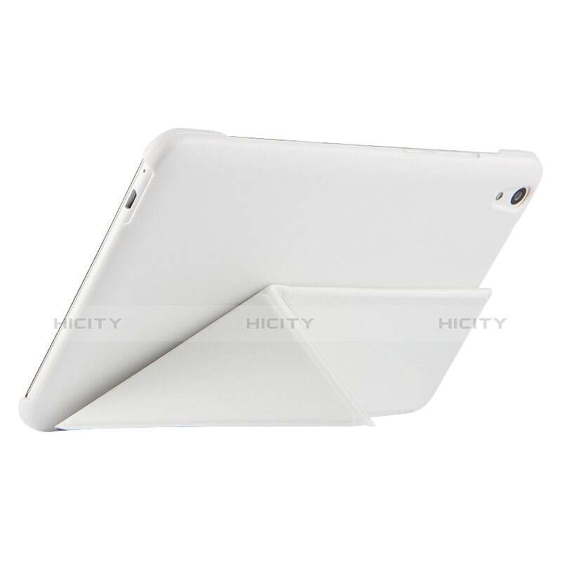 Funda de Cuero Cartera con Soporte L02 para Huawei Honor Pad 2 Blanco