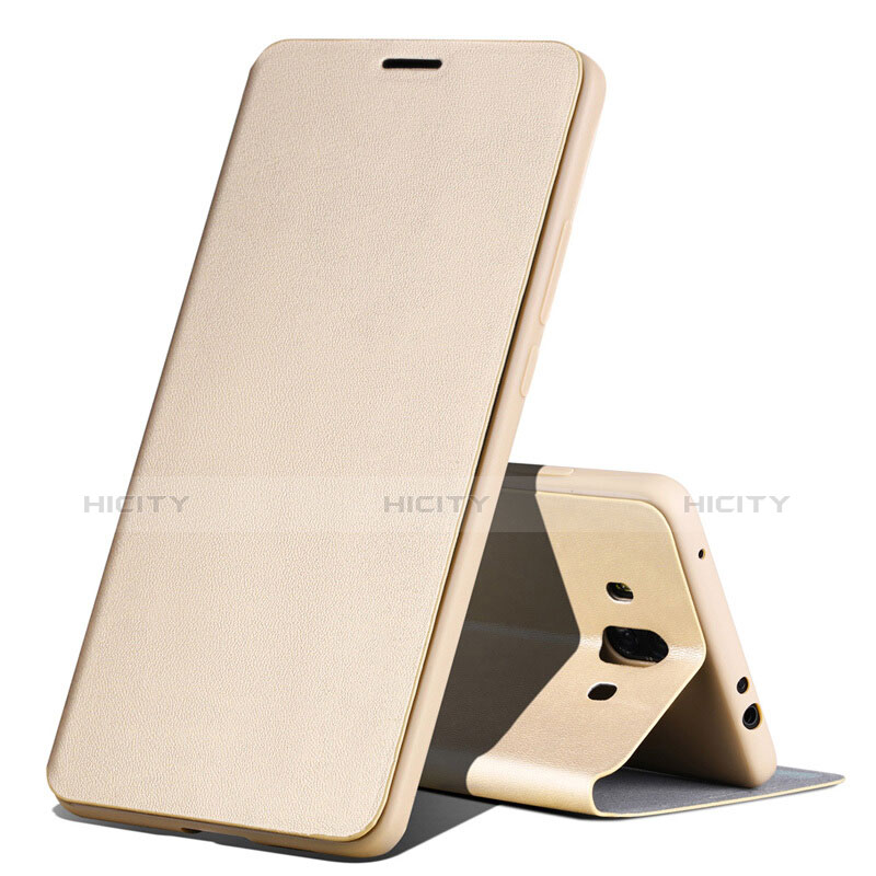 Funda de Cuero Cartera con Soporte L02 para Huawei Mate 10 Oro