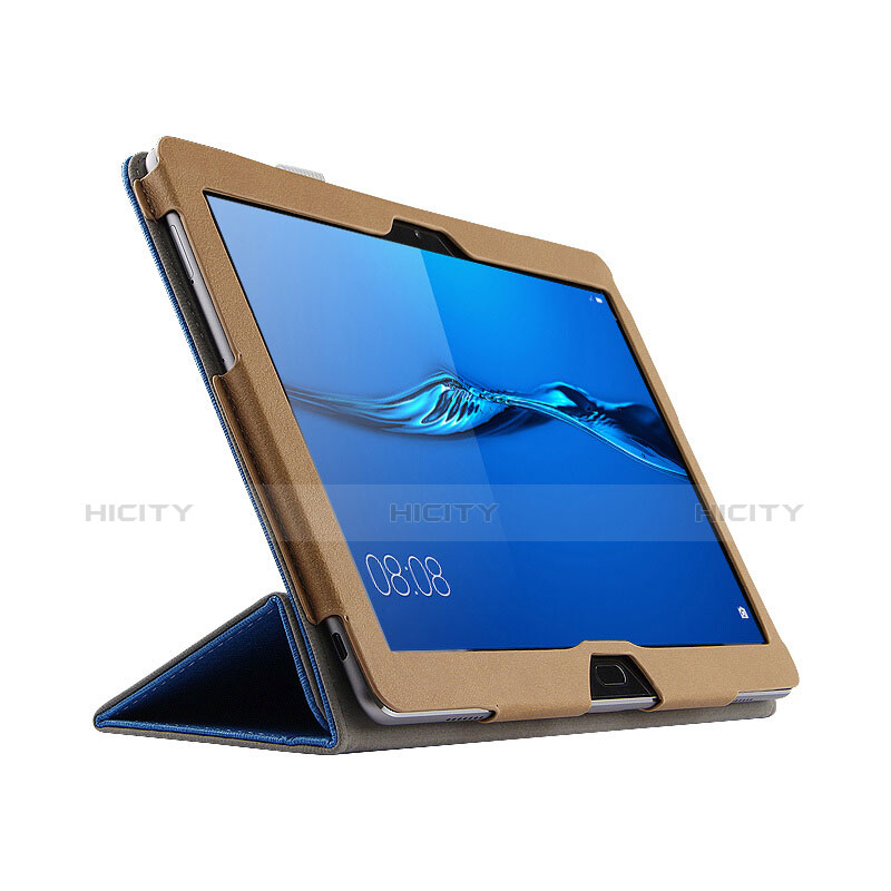 Funda de Cuero Cartera con Soporte L02 para Huawei MediaPad M3 Lite 10.1 BAH-W09 Azul