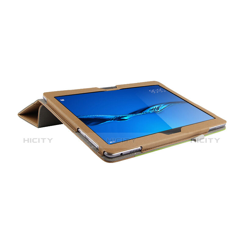 Funda de Cuero Cartera con Soporte L02 para Huawei MediaPad M3 Lite 10.1 BAH-W09 Azul