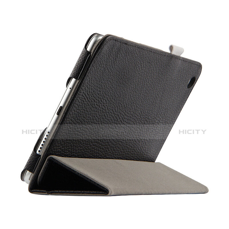 Funda de Cuero Cartera con Soporte L02 para Huawei MediaPad M3 Lite 8.0 CPN-W09 CPN-AL00 Negro