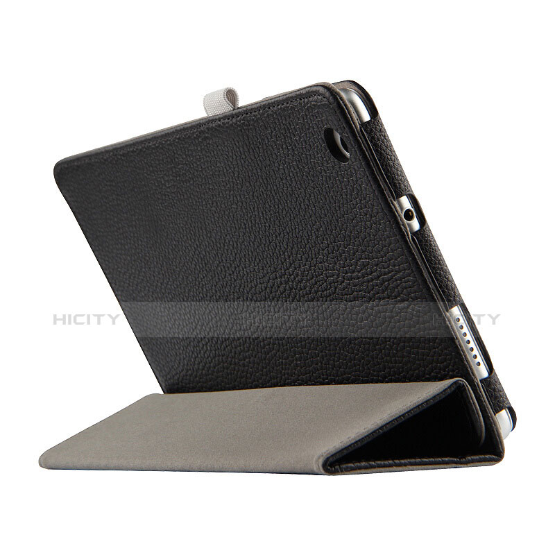 Funda de Cuero Cartera con Soporte L02 para Huawei MediaPad M3 Lite 8.0 CPN-W09 CPN-AL00 Negro