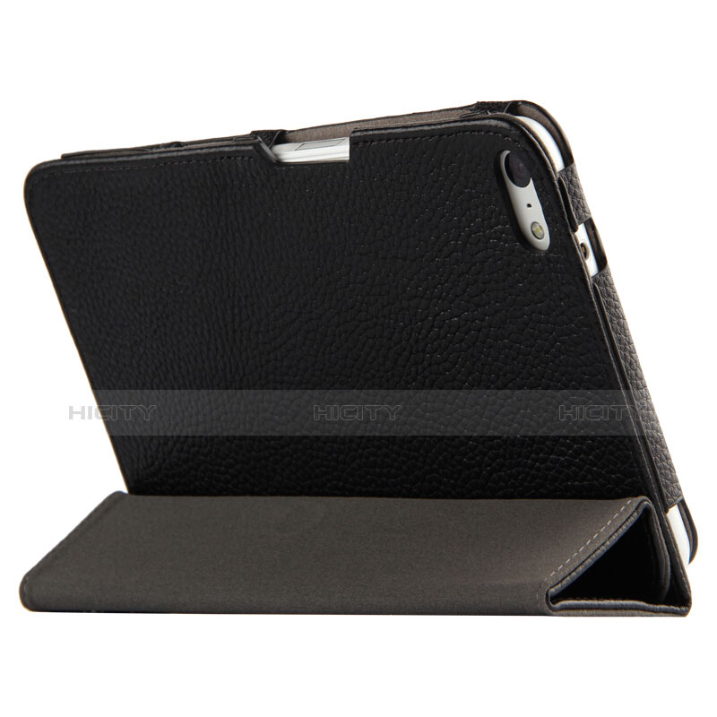 Funda de Cuero Cartera con Soporte L02 para Huawei MediaPad T2 Pro 7.0 PLE-703L Negro