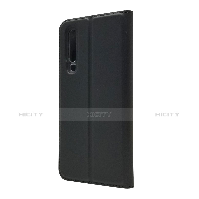 Funda de Cuero Cartera con Soporte L02 para Huawei P30 Negro