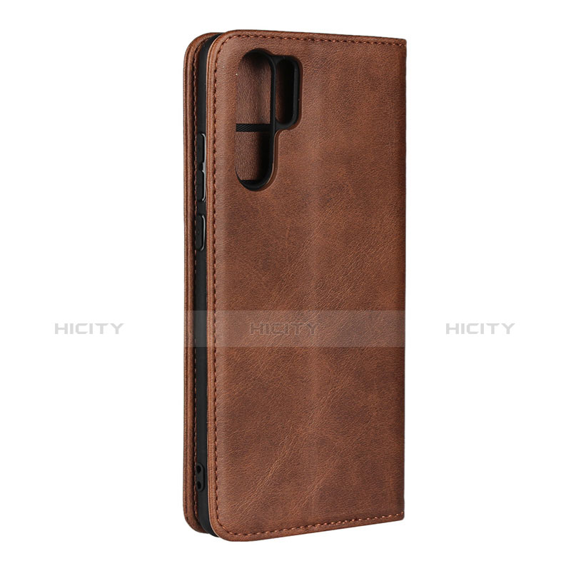 Funda de Cuero Cartera con Soporte L02 para Huawei P30 Pro Marron