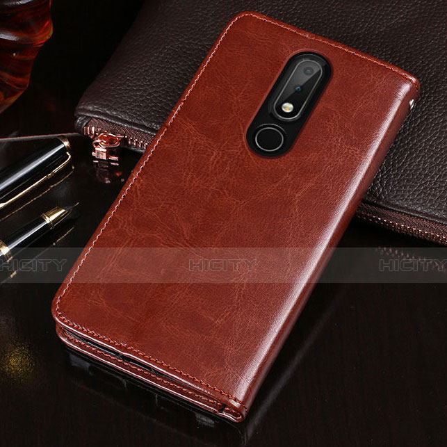 Funda de Cuero Cartera con Soporte L02 para Nokia 6.1 Plus