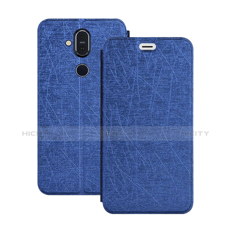 Funda de Cuero Cartera con Soporte L02 para Nokia 7.1 Plus