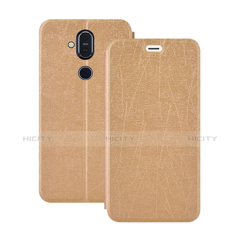 Funda de Cuero Cartera con Soporte L02 para Nokia 7.1 Plus