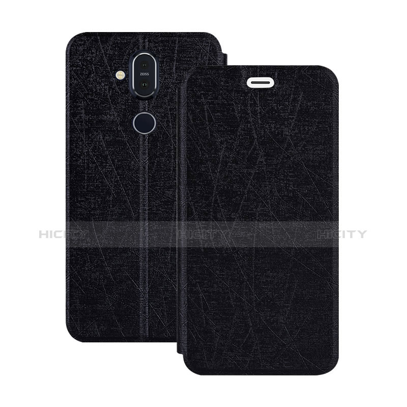 Funda de Cuero Cartera con Soporte L02 para Nokia 7.1 Plus