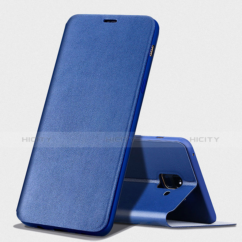 Funda de Cuero Cartera con Soporte L02 para Samsung Galaxy A8 (2018) Duos A530F Azul