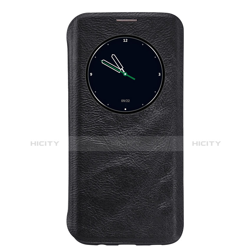 Funda de Cuero Cartera con Soporte L02 para Samsung Galaxy S7 Edge G935F Negro
