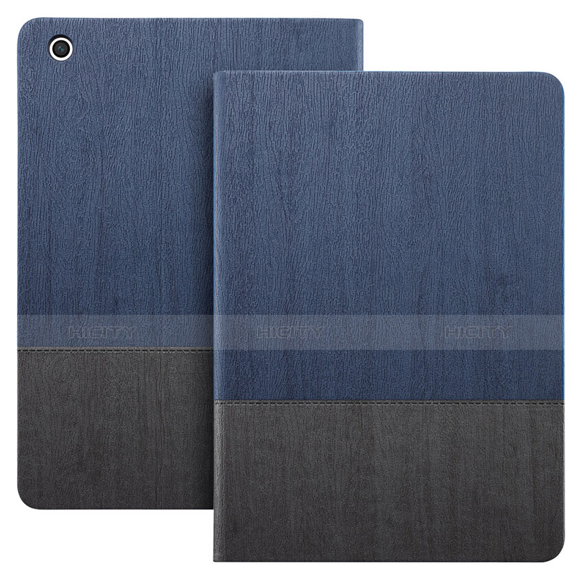 Funda de Cuero Cartera con Soporte L03 para Apple iPad 2 Azul