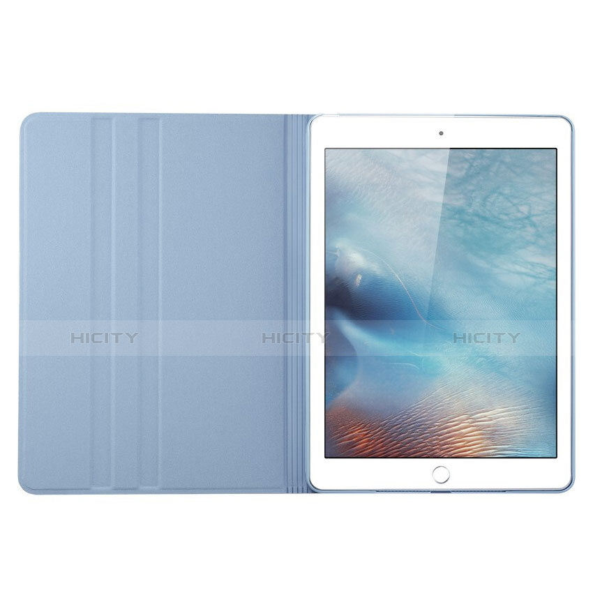 Funda de Cuero Cartera con Soporte L03 para Apple iPad Mini 4 Azul Cielo