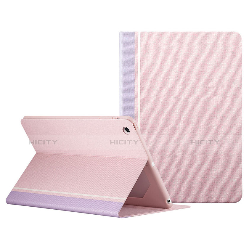 Funda de Cuero Cartera con Soporte L03 para Apple iPad Mini Rosa