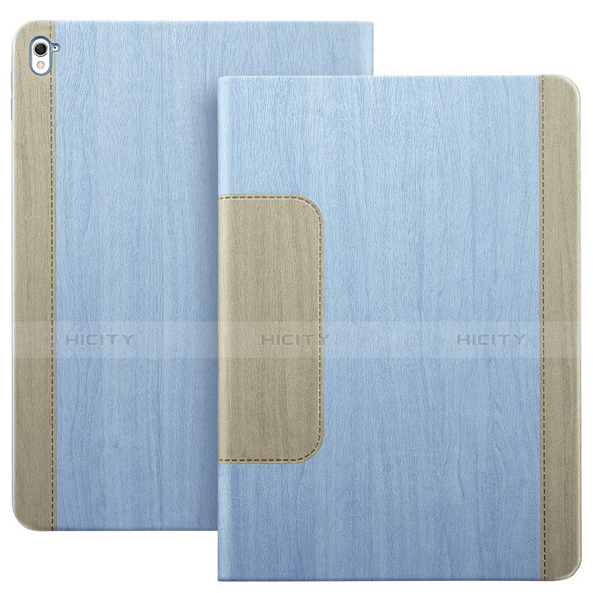 Funda de Cuero Cartera con Soporte L03 para Apple iPad Pro 9.7 Azul Cielo