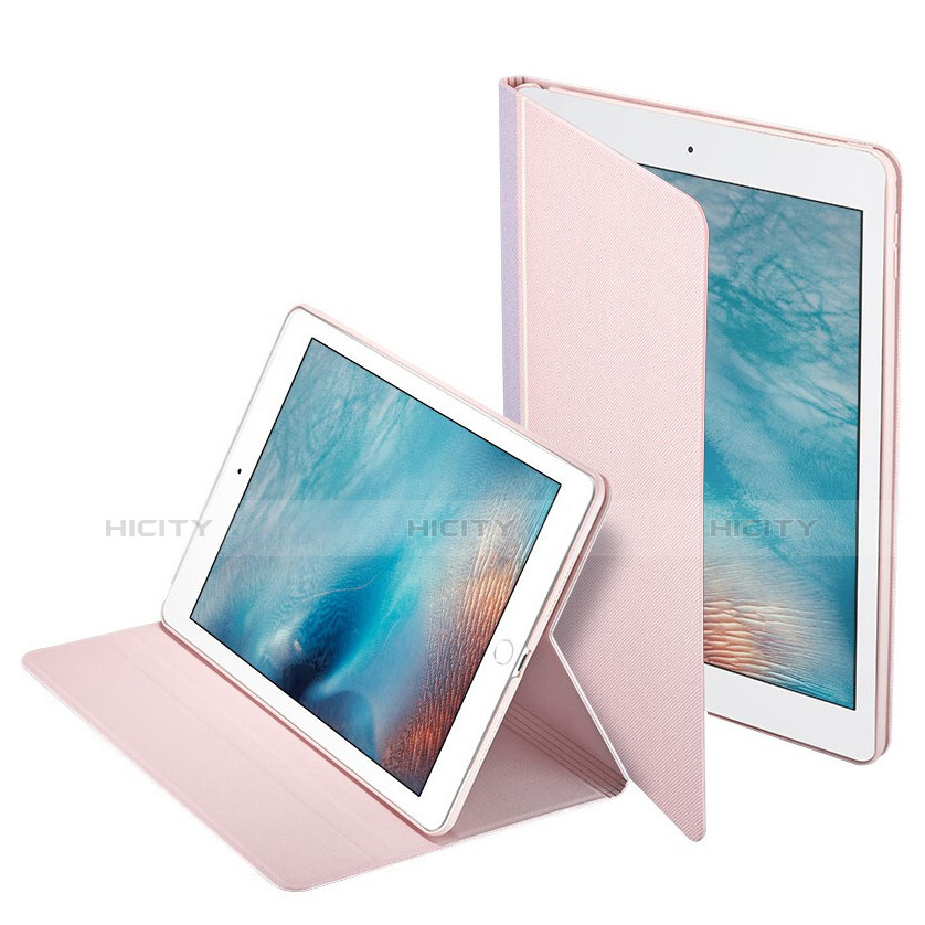 Funda de Cuero Cartera con Soporte L03 para Apple iPad Pro 9.7 Rosa