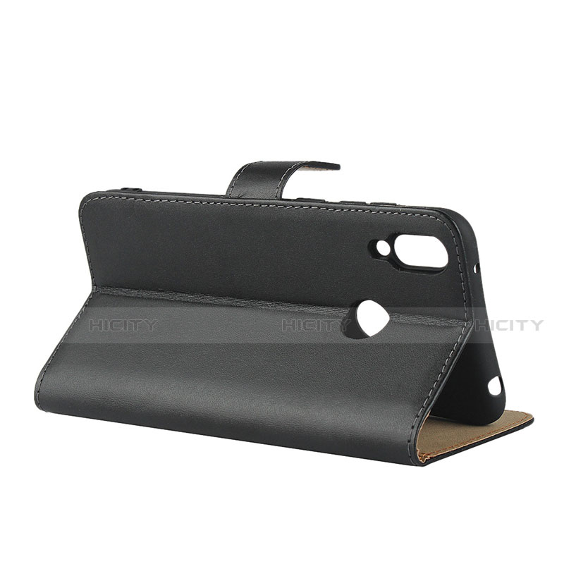 Funda de Cuero Cartera con Soporte L03 para Huawei Enjoy 9 Negro