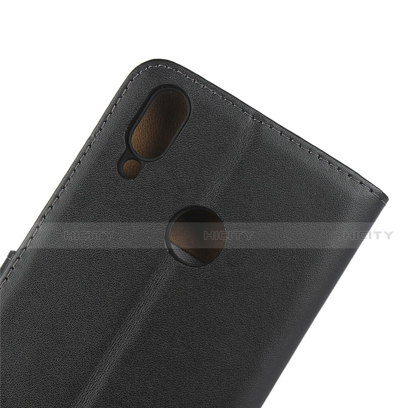 Funda de Cuero Cartera con Soporte L03 para Huawei Enjoy 9 Negro