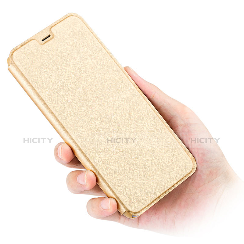 Funda de Cuero Cartera con Soporte L03 para Huawei Honor 6X Oro