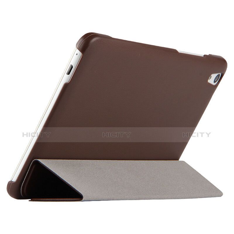 Funda de Cuero Cartera con Soporte L03 para Huawei Honor Pad 2 Marron