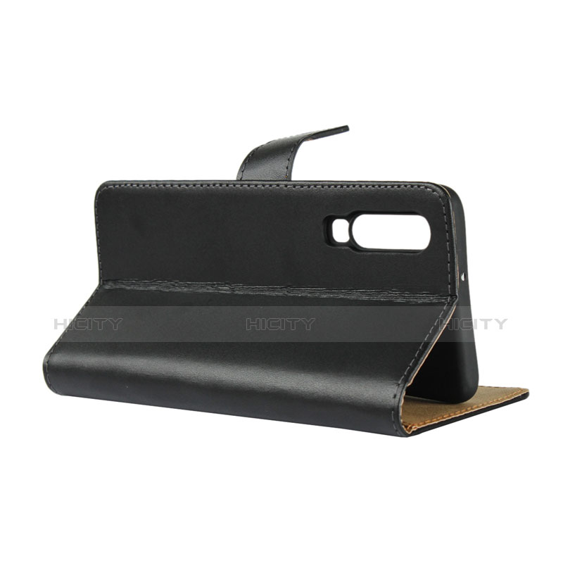 Funda de Cuero Cartera con Soporte L03 para Huawei P30 Negro