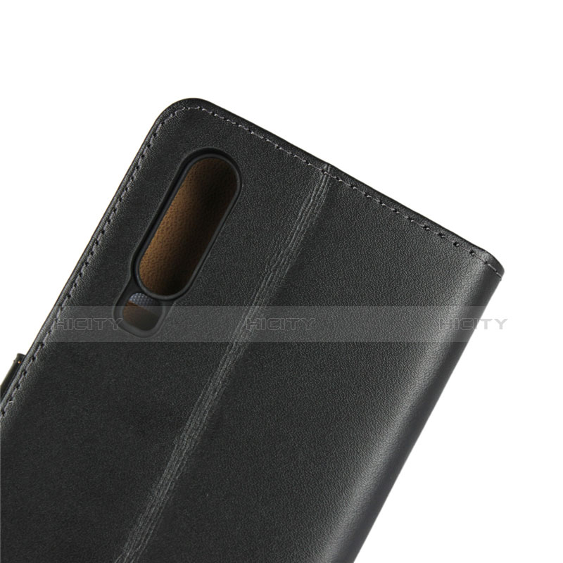 Funda de Cuero Cartera con Soporte L03 para Huawei P30 Negro