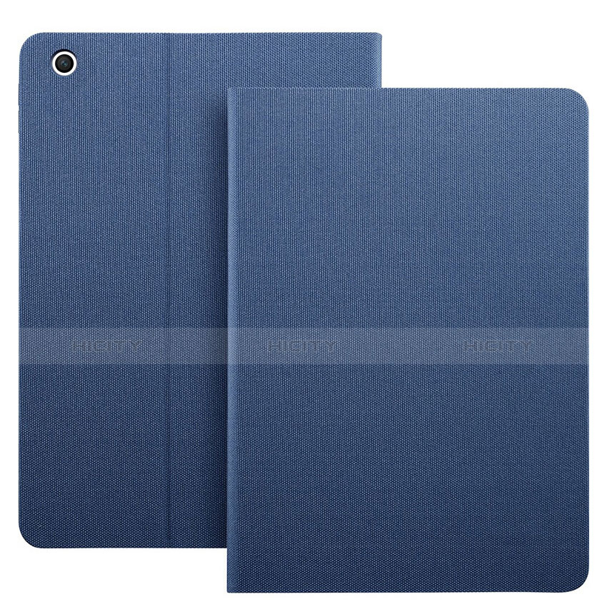 Funda de Cuero Cartera con Soporte L04 para Apple iPad Mini 3 Azul