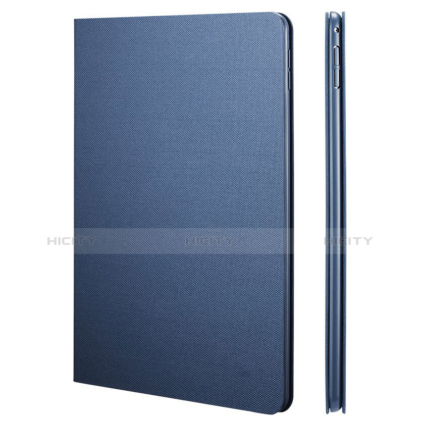 Funda de Cuero Cartera con Soporte L04 para Apple iPad Mini 4 Azul