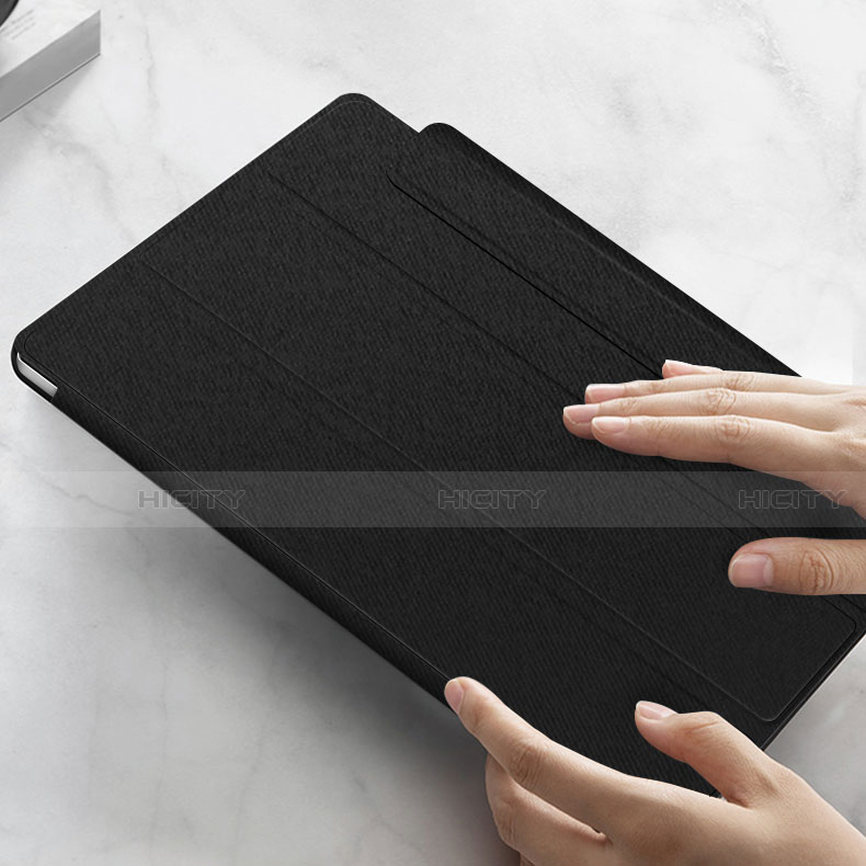 Funda de Cuero Cartera con Soporte L04 para Apple iPad Pro 11 (2020) Negro