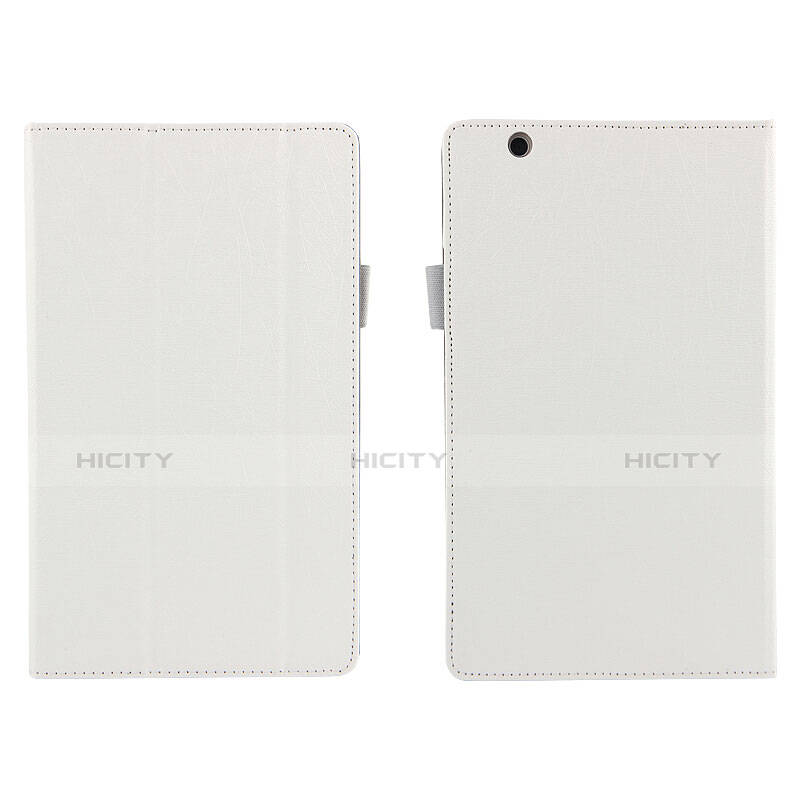 Funda de Cuero Cartera con Soporte L04 para Huawei Mediapad M3 8.4 BTV-DL09 BTV-W09 Blanco