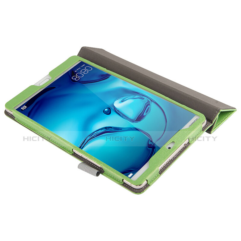 Funda de Cuero Cartera con Soporte L04 para Huawei Mediapad M3 8.4 BTV-DL09 BTV-W09 Verde