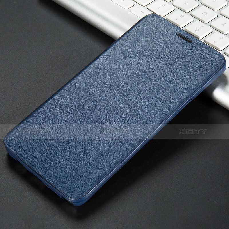 Funda de Cuero Cartera con Soporte L04 para Samsung Galaxy Note 5 N9200 N920 N920F Azul