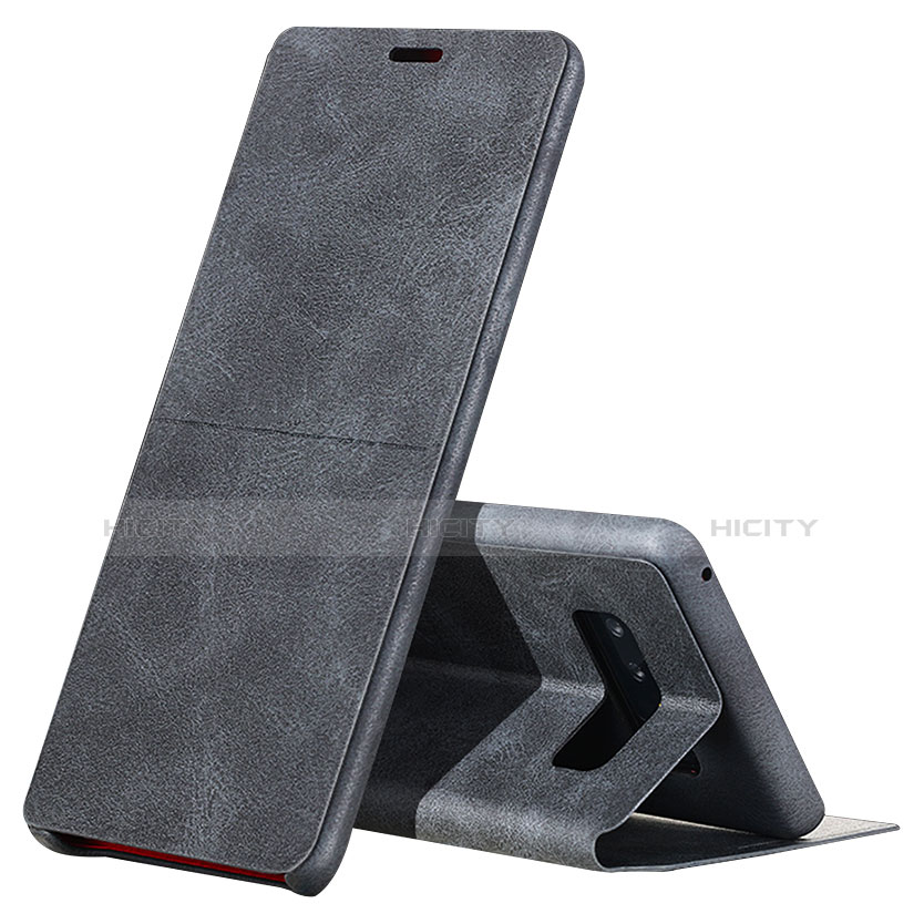 Funda de Cuero Cartera con Soporte L04 para Samsung Galaxy Note 8 Negro