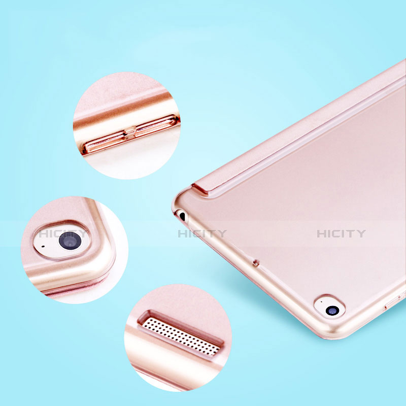 Funda de Cuero Cartera con Soporte L04 para Xiaomi Mi Pad 3 Oro Rosa