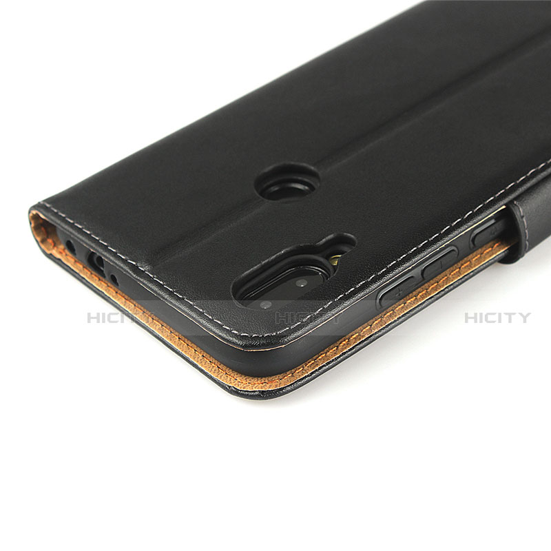 Funda de Cuero Cartera con Soporte L04 para Xiaomi Redmi Note 7 Negro