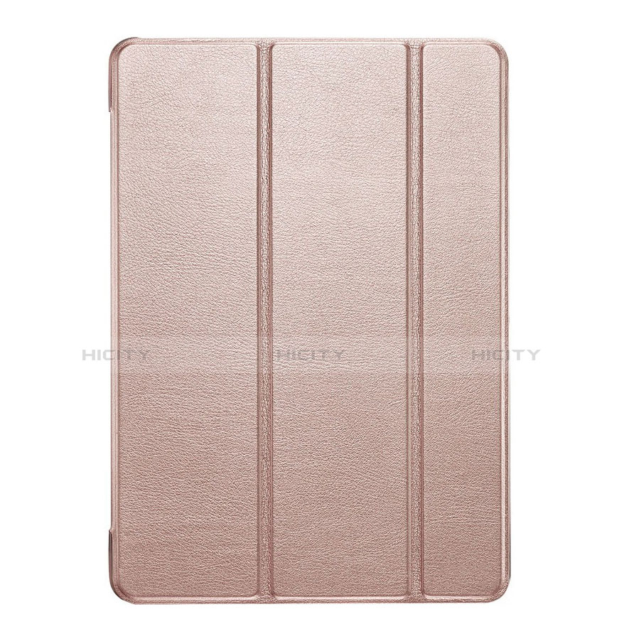 Funda de Cuero Cartera con Soporte L05 para Apple iPad Mini 3 Oro Rosa
