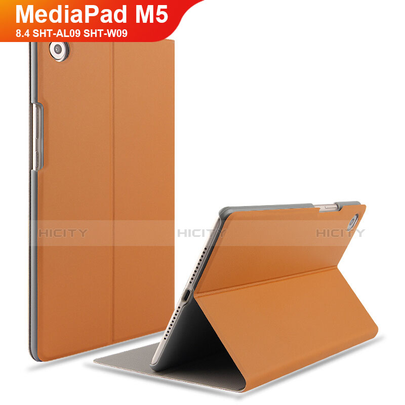 Funda de Cuero Cartera con Soporte L05 para Huawei MediaPad M5 8.4 SHT-AL09 SHT-W09 Marron