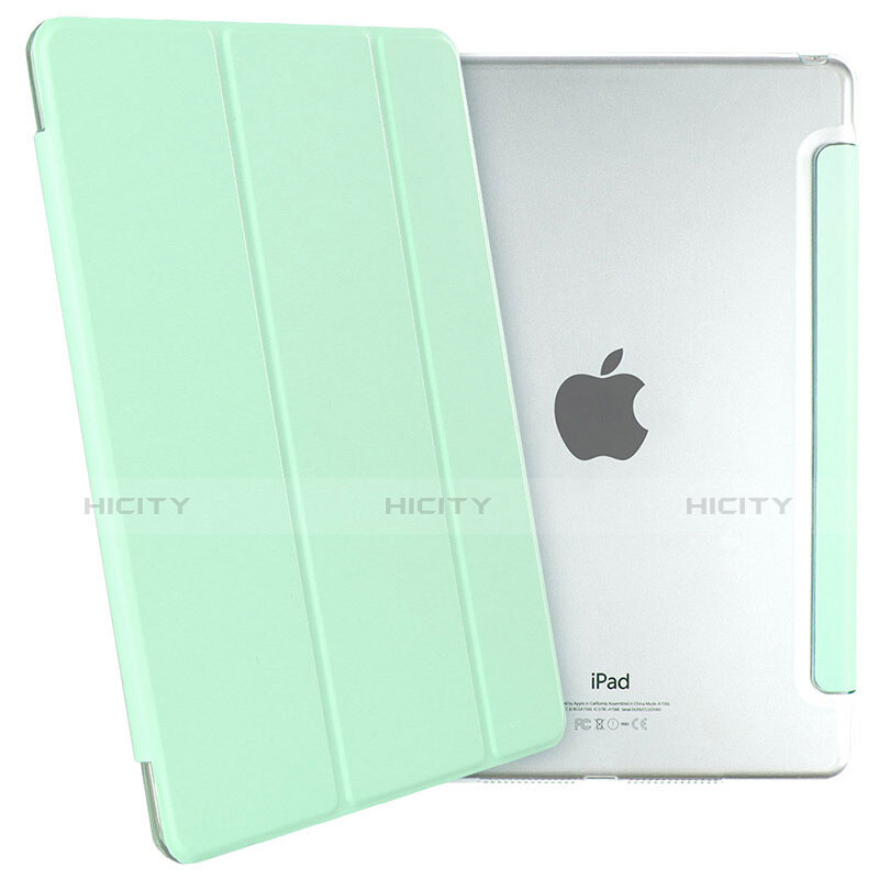 Funda de Cuero Cartera con Soporte L06 para Apple iPad Mini 2 Verde